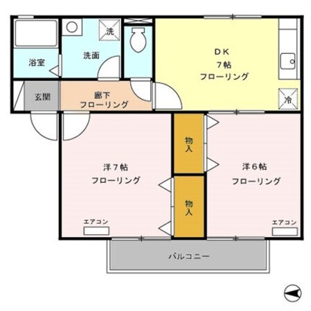 伏見台ハイツの物件間取画像